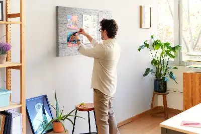 Bedruckte Korkplatte mit Ziegelwand-Motiv
