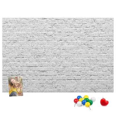 Bedruckte Korkplatte mit Ziegelwand-Motiv