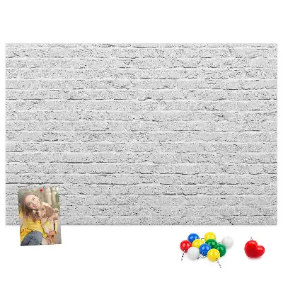 Bedruckte Korkplatte mit Ziegelwand-Motiv
