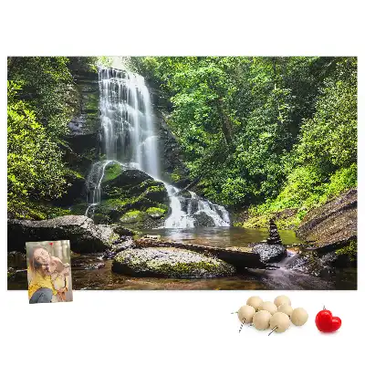 Pinnwand Wasserfall Wald