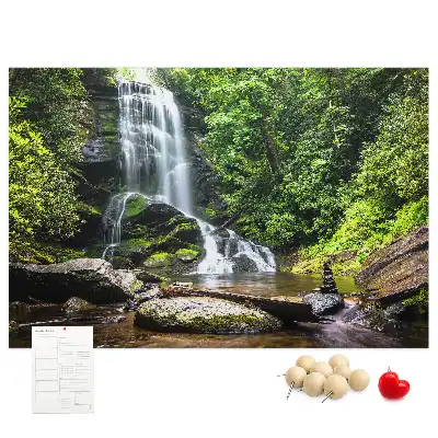 Pinnwand Wasserfall Wald