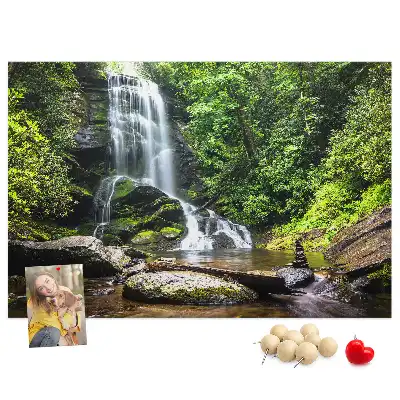 Pinnwand Wasserfall Wald