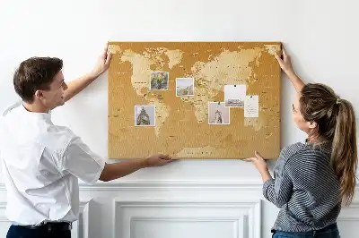 Bedruckte Korkplatte mit Weltkarte Design Planet Erde