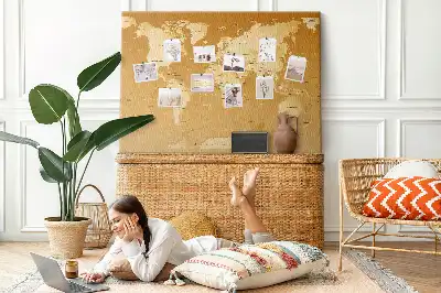 Bedruckte Korkplatte mit Weltkarte Design Planet Erde