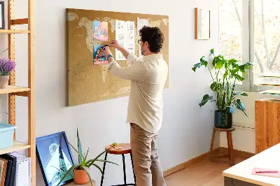 Bedruckte Korkplatte mit Weltkarte Design Planet Erde