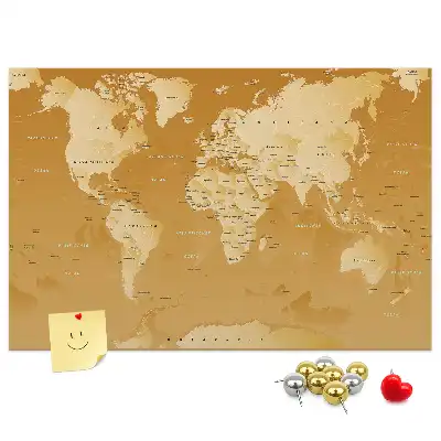 Bedruckte Korkplatte mit Weltkarte Design Planet Erde