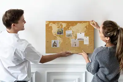 Bedruckte Korkplatte mit Weltkarte Design Planet Erde
