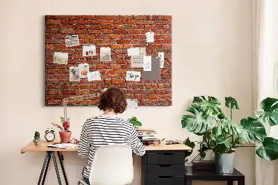 Bilder-Korktafel Motiv Alte Ziegelwand