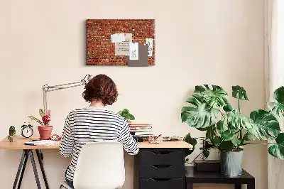 Bilder-Korktafel Motiv Alte Ziegelwand