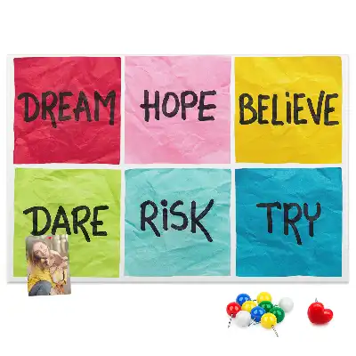 Bedruckte Kork-Motivationstafel