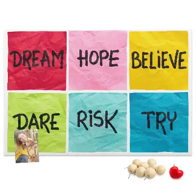 Bedruckte Kork-Motivationstafel