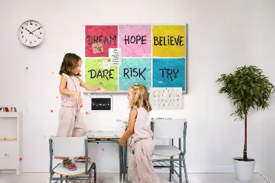 Bedruckte Kork-Motivationstafel