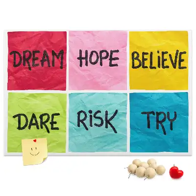 Bedruckte Kork-Motivationstafel