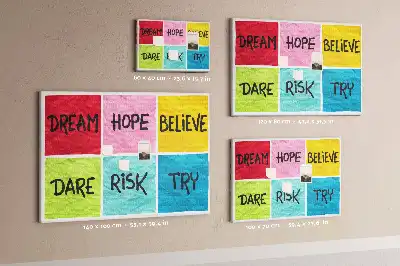 Bedruckte Kork-Motivationstafel