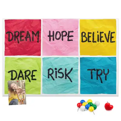Bedruckte Kork-Motivationstafel
