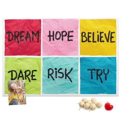 Bedruckte Kork-Motivationstafel