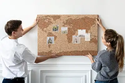Weltkarte aus Kork als Bilder-Korktafel