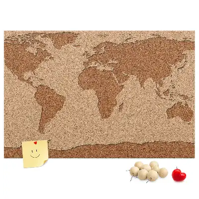 Weltkarte aus Kork als Bilder-Korktafel