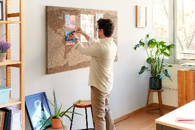 Weltkarte aus Kork als Bilder-Korktafel