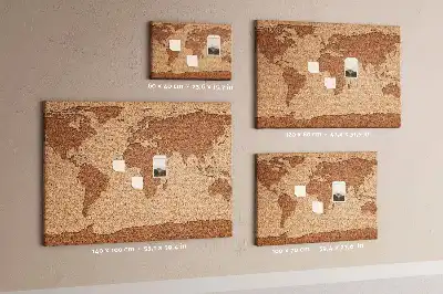 Weltkarte aus Kork als Bilder-Korktafel