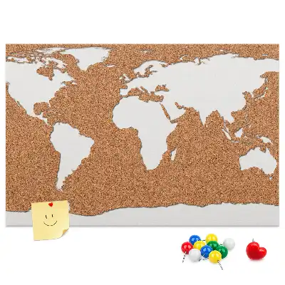 Bedruckte Korkplatte Natürliches kartografisches Motiv