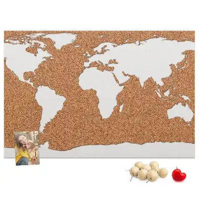 Bedruckte Korkplatte mit natürlichem Kartenmotiv