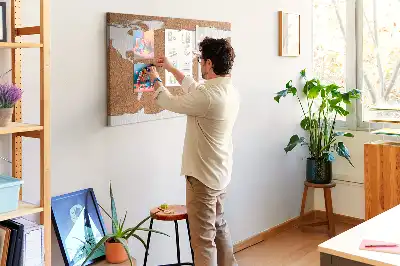 Bedruckte Korkplatte mit natürlichem Kartenmotiv