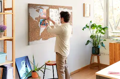 Bedruckte Korkplatte mit natürlichem Kartenmotiv