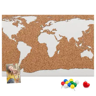 Bedruckte Korkplatte mit natürlichem Kartenmotiv