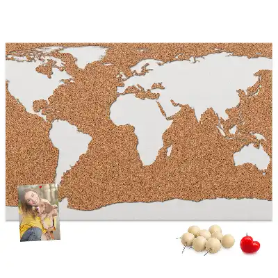 Bedruckte Korkplatte mit natürlichem Kartenmotiv
