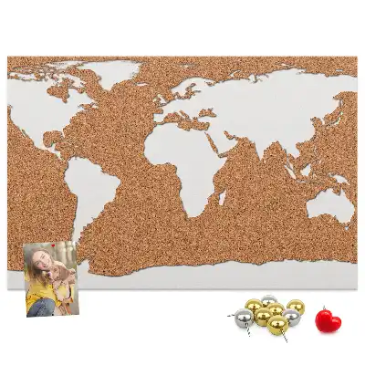 Bedruckte Korkplatte mit natürlichem Kartenmotiv