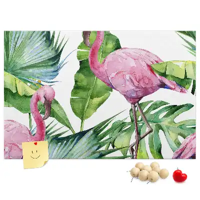 Bilder-Korktafel Natur mit Flamingos Motiv
