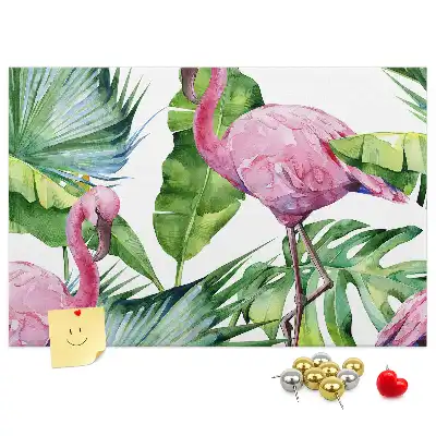 Bilder-Korktafel Natur mit Flamingos Motiv