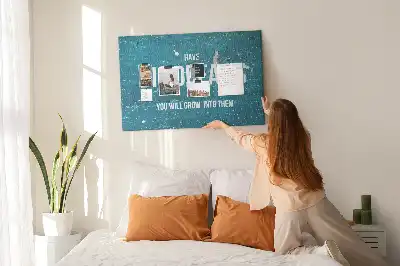 Bedruckte Korkplatte Motivationstext