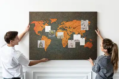 Kork Pinnwand Große Globuskarte