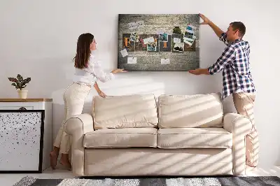 Bilder-Korktafel mit Familienspruch für die Wand