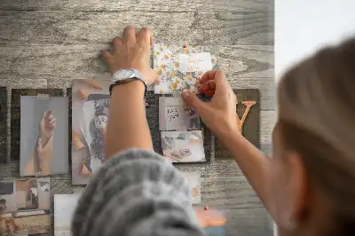 Bilder-Korktafel mit Familienspruch für die Wand