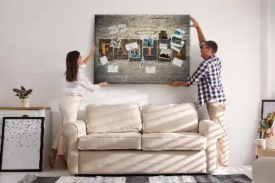 Bilder-Korktafel mit Familienspruch für die Wand