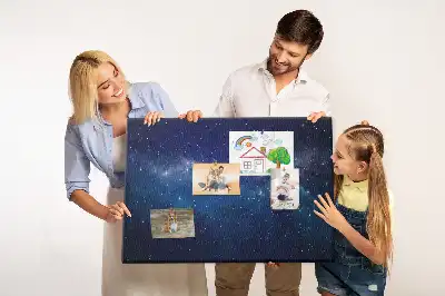 Pinnwand mit Motiv dunkler Sternenhimmel
