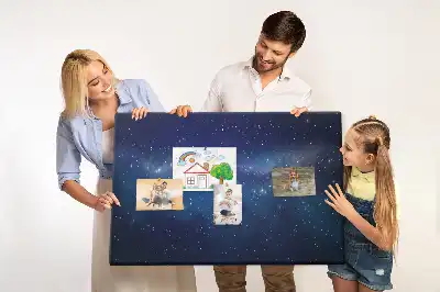 Pinnwand mit Motiv dunkler Sternenhimmel