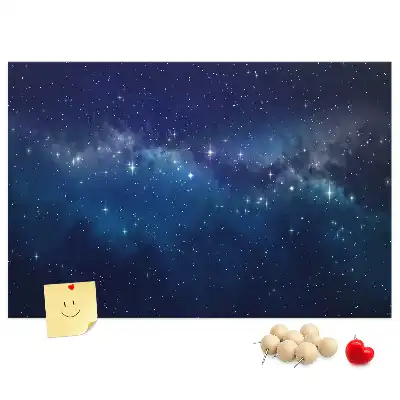 Pinnwand mit Motiv dunkler Sternenhimmel