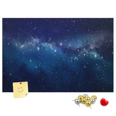 Pinnwand mit Motiv dunkler Sternenhimmel