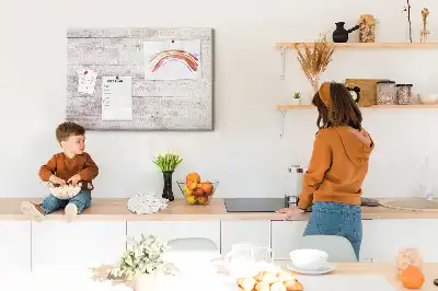 Bedruckte Korkplatte im Holzbrett-Design