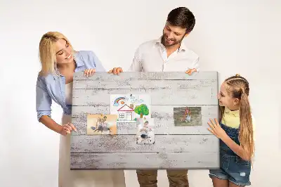 Bedruckte Korkplatte im Holzbrett-Design