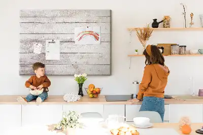 Bedruckte Korkplatte im Holzbrett-Design