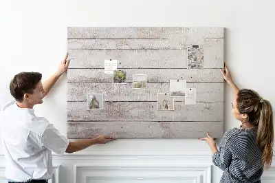 Bedruckte Korkplatte im Holzbrett-Design