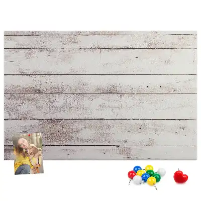 Bedruckte Korkplatte im Holzbrett-Design