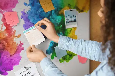 Kork Pinnwand Regenbogen der Farben