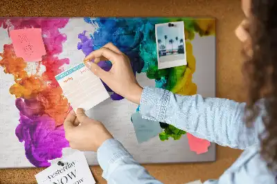 Kork Pinnwand Regenbogen der Farben