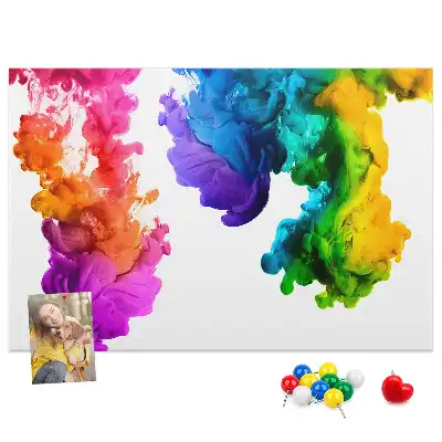 Kork Pinnwand Regenbogen der Farben